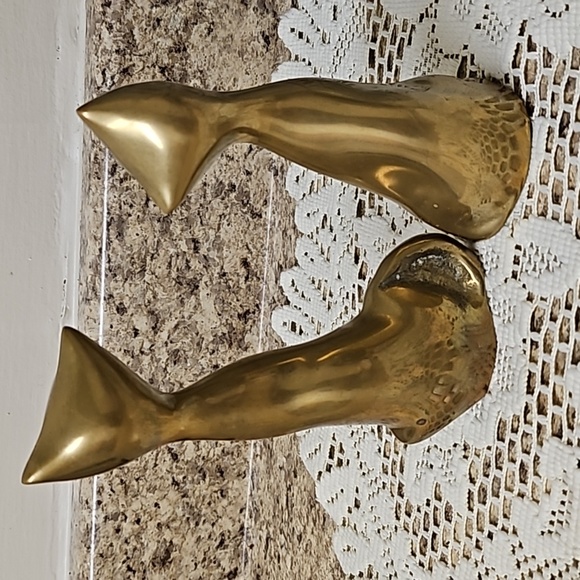 Vintage Brass Cat Set (2) - Picture 2 of 8